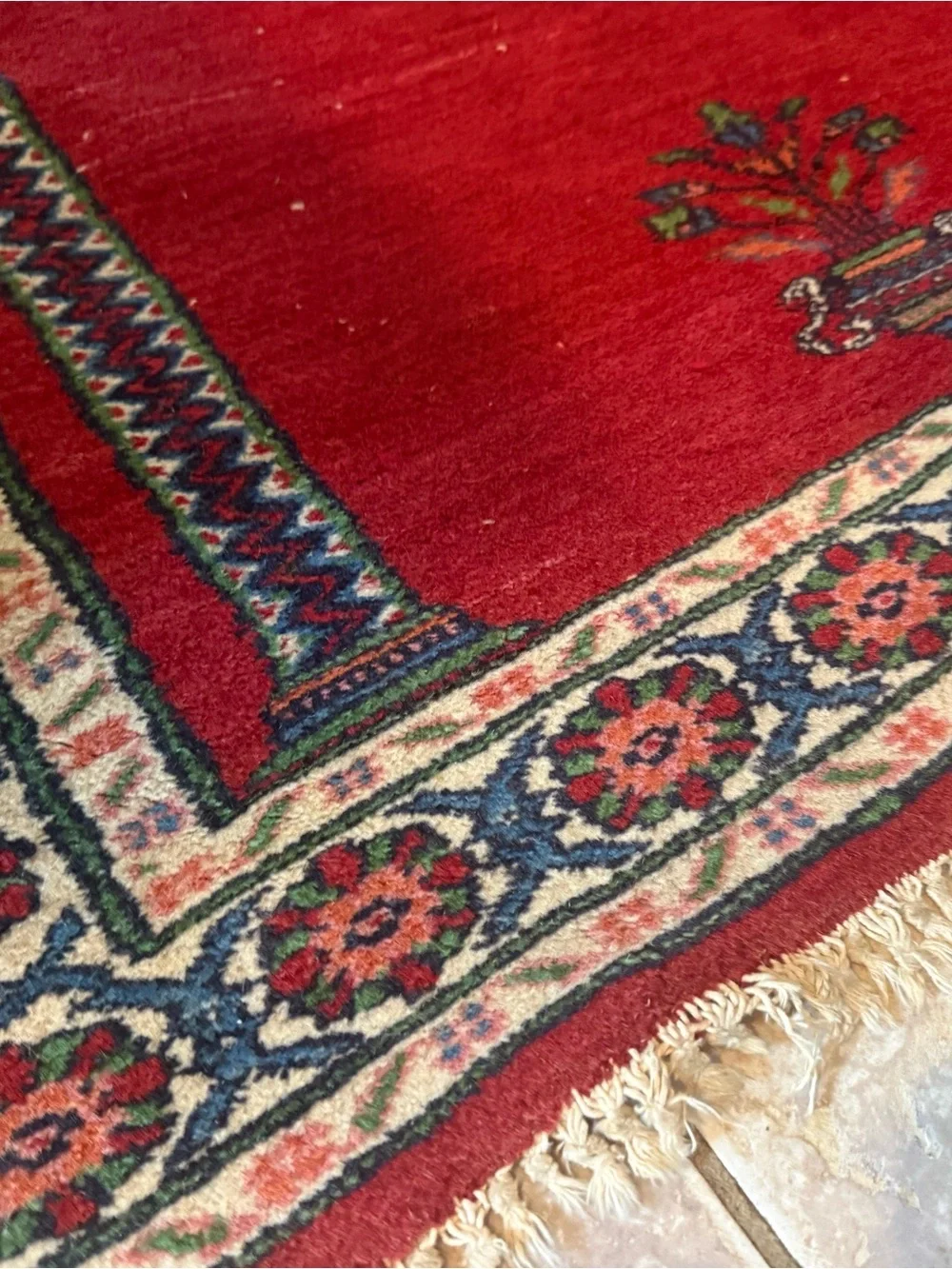 Vintage Wool Hand Knotted Tradicional Prayer Rug 3’x5’